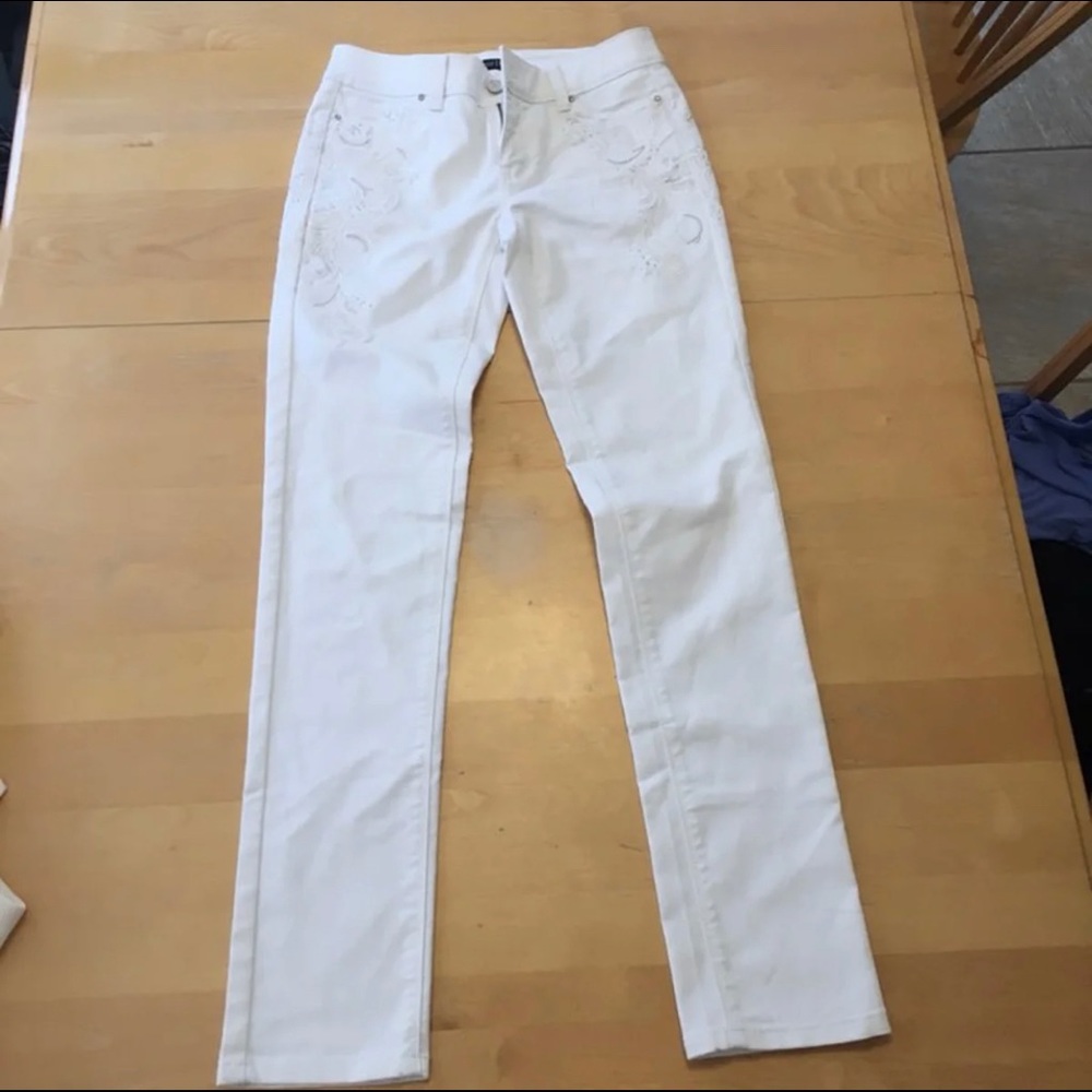 White House Black Market slim blank jeans